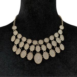 NY New York Sparkling Statement Necklace Oval Drops Casual Special Occasion